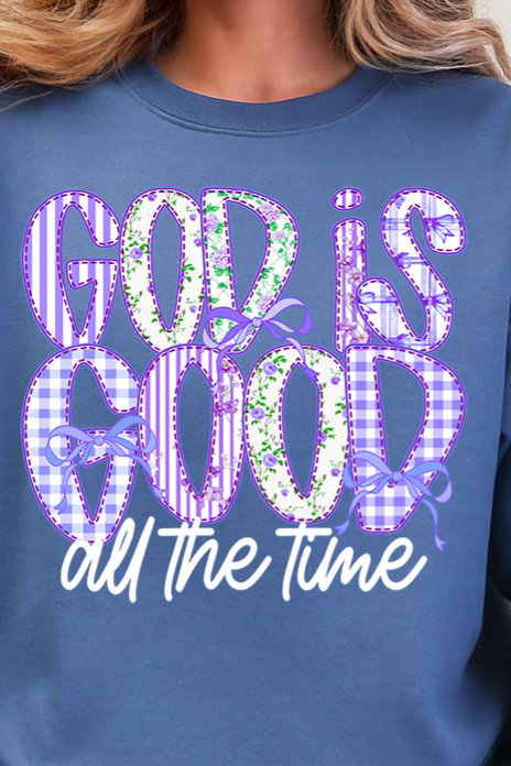 Coquette God Is Good Heavy Blend Crew Sweatshirt