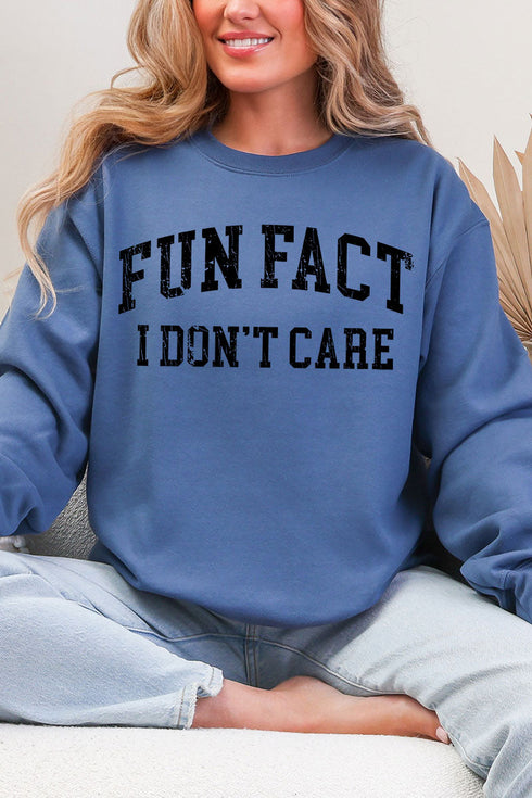 Distressed Fun Fact Heavy Blend Crew Sweatshirt