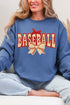 Faux Yarn Baseball Coquette Heavy Blend Crew Sweatshirt