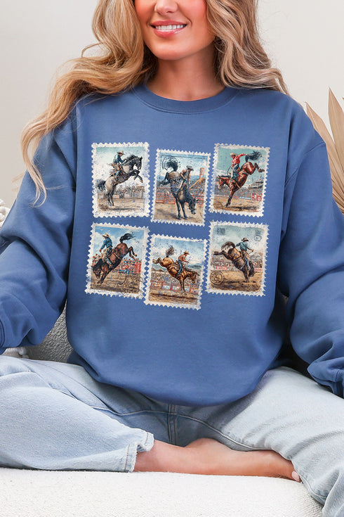 Rodeo Stamps Heavy Blend Crew Sweatshirt