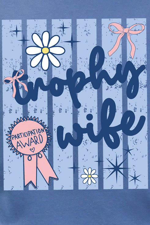 Blue Striped Trophy Wife Heavy Blend Crew Sweatshirt