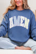 Garden Gingham Amen Heavy Blend Crew Sweatshirt