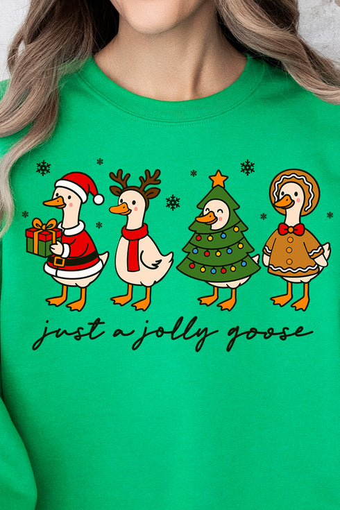 Just A Jolly Goose Heavy-weight Crew Sweatshirt