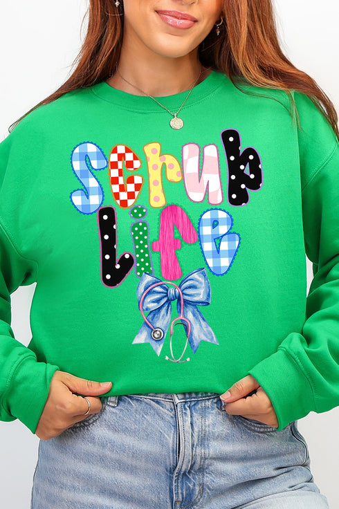Lace Scrub Life Heavy Blend Crew Sweatshirt