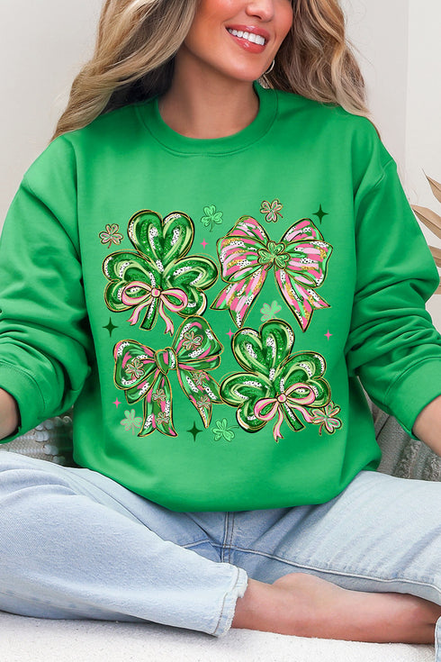 Lucky Luxe Bows Heavy Blend Crew Sweatshirt