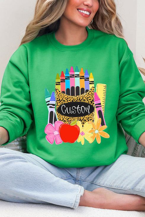 Personalized Teaching In Full Color Heavy Blend Crew Sweatshirt *Enter Your Name