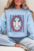 Baseball Stripes Heavy Blend Crew Sweatshirt