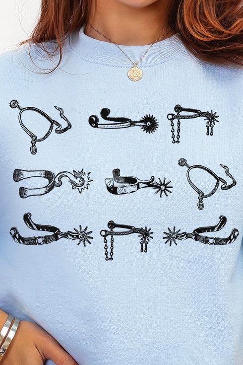 Boot Spurs Heavy Blend Crew Sweatshirt