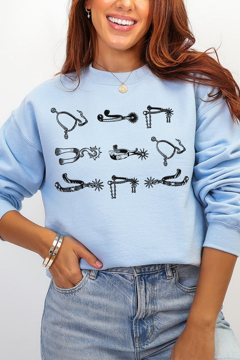 Boot Spurs Heavy Blend Crew Sweatshirt