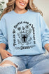 Black Coffee And A Whole Lotta Jesus Heavy Blend Crew Sweatshirt