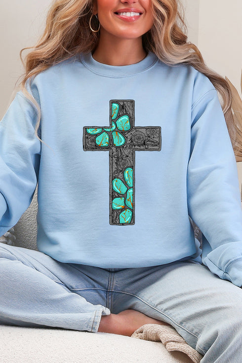 Concho Cross Heavy Blend Crew Sweatshirt