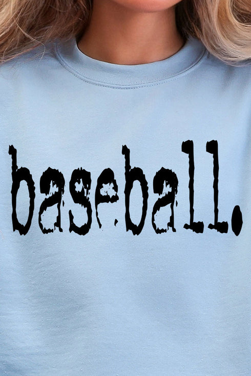 Distressed Baseball. Heavy Blend Crew Sweatshirt