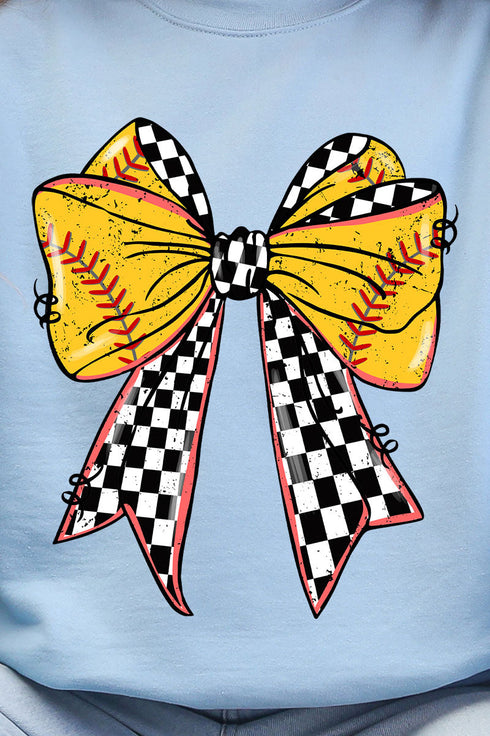 Fastpitch Check Heavy Blend Crew Sweatshirt
