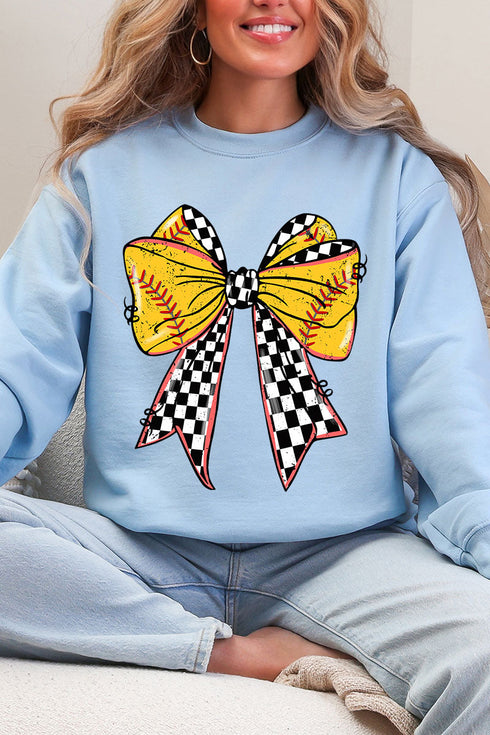 Fastpitch Check Heavy Blend Crew Sweatshirt