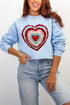 Faux Yarn Heart Collection Heavy Blend Crew Sweatshirt