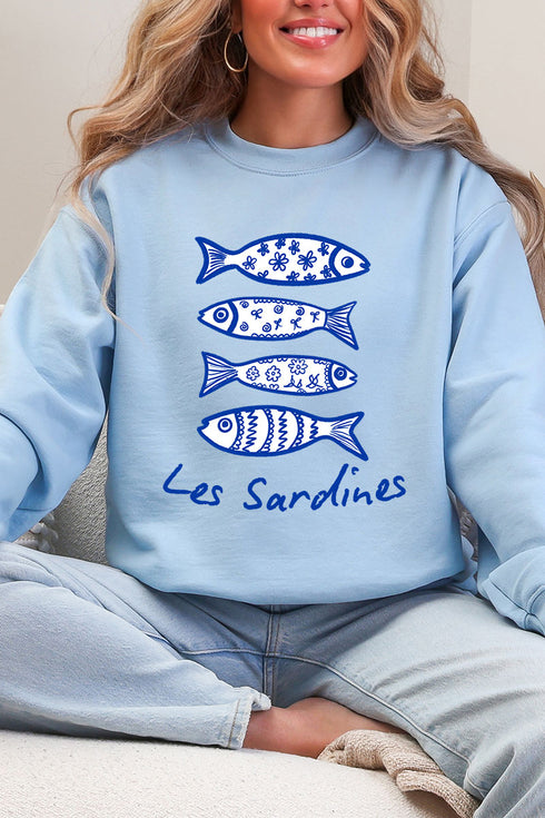 Les Sardines Heavy Blend Crew Sweatshirt