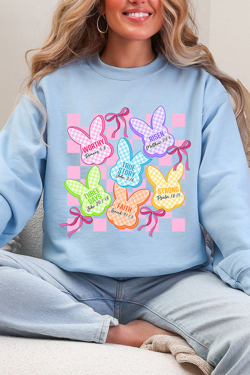Little Bunnies, Big Faith Heavy Blend Crew Sweatshirt