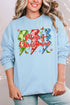 Merry Christmas Lightning Bolts Heavy-weight Crew Sweatshirt