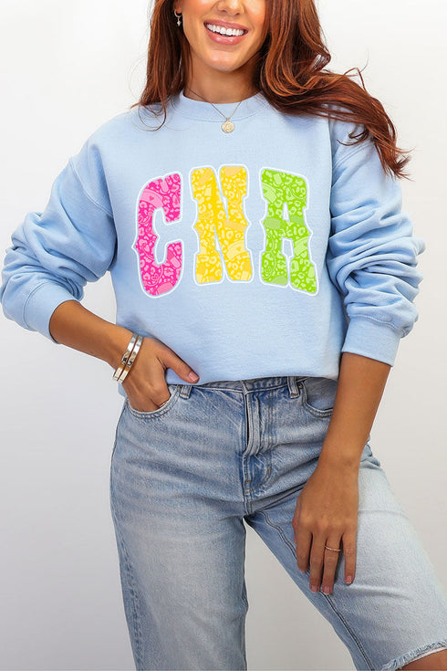 Personalized Neon Care Crew Heavy Blend Crew Sweatshirt *Choose Title