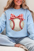 Painted Baseball Bow Heavy Blend Crew Sweatshirt