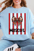 Personalized Red & White Varsity Bow Heavy Blend Crew Sweatshirt *Enter Mascot Name