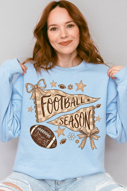Football Season Doodle Heavy Blend Crew Sweatshirt