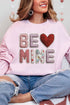 Be Mine Faux Yarn Heavy Blend Crew Sweatshirt