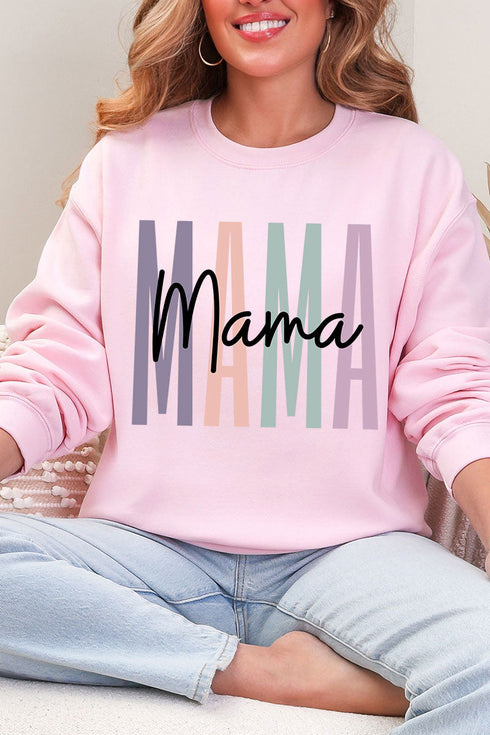 Block Script Mama Heavy Blend Crew Sweatshirt