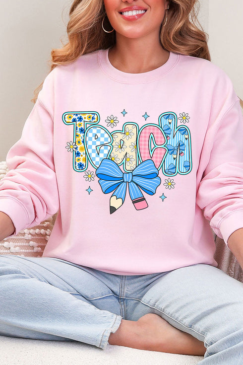 Daisy Days Teach Heavy Blend Crew Sweatshirt