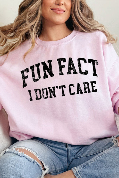 Distressed Fun Fact Heavy Blend Crew Sweatshirt