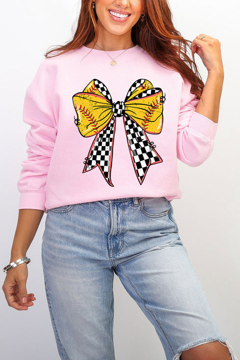 Fastpitch Check Heavy Blend Crew Sweatshirt