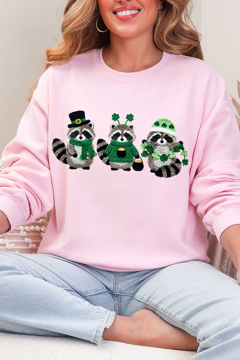 Faux Yarn Clover Crew Heavy Blend Crew Sweatshirt