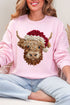 Faux Yarn Highland Cow Heavy Blend Crew Sweatshirt