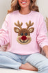 Faux Yarn Red Nose Reindeer Heavy Blend Crew Sweatshirt