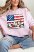 Floral Land Of The Free Heavy-weight Crew Sweatshirt