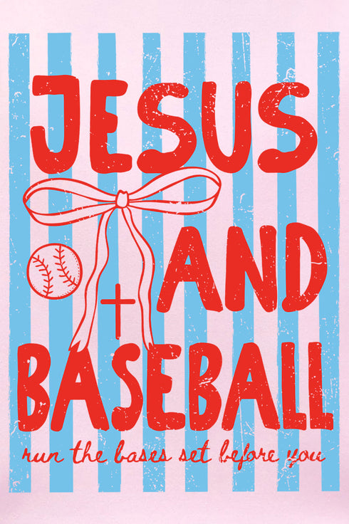 Jesus And Baseball Heavy Blend Crew Sweatshirt