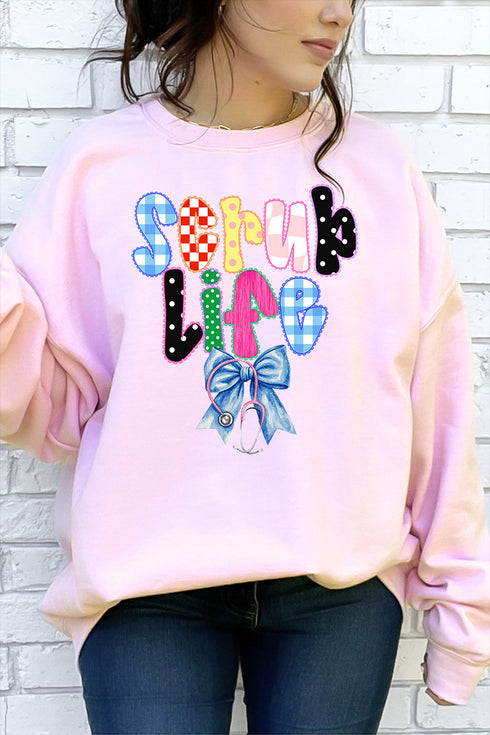 Lace Scrub Life Heavy Blend Crew Sweatshirt