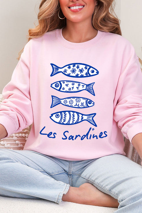 Les Sardines Heavy Blend Crew Sweatshirt