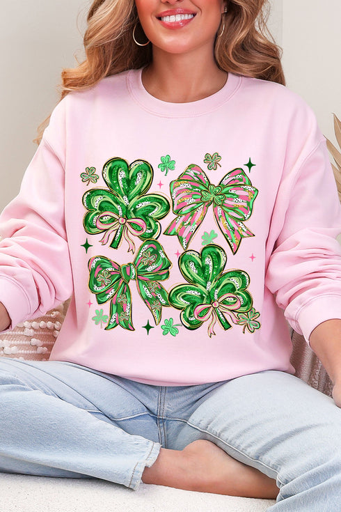 Lucky Luxe Bows Heavy Blend Crew Sweatshirt