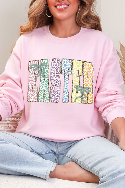 Pastel Easter Coquette Heavy Blend Crew Sweatshirt