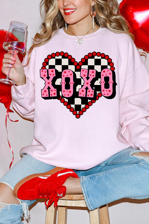 Rockabilly XOXO Heavy Blend Crew Sweatshirt