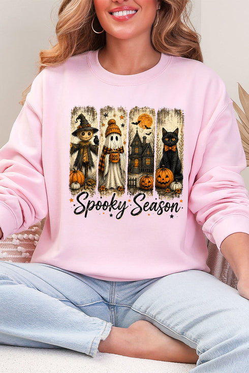 Spooky Season Brushstrokes Heavy Blend Crew Sweatshirt