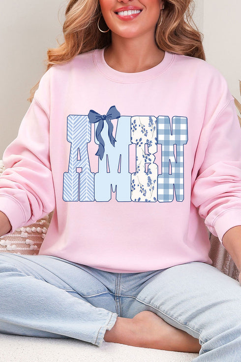 Sunday Blue Amen Heavy Blend Crew Sweatshirt