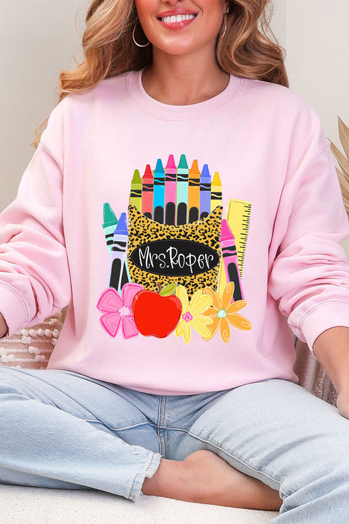 Personalized Teaching In Full Color Heavy Blend Crew Sweatshirt *Enter Your Name