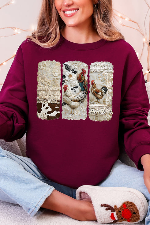 Chic 'n Lace Heavy Blend Crew Sweatshirt