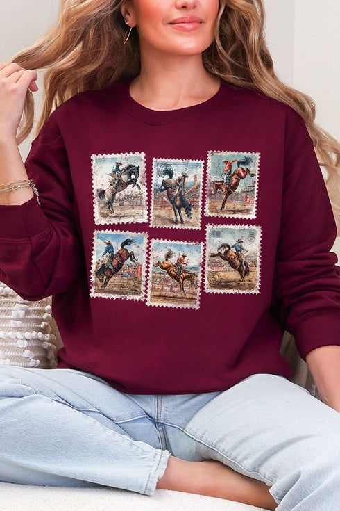 Rodeo Stamps Heavy Blend Crew Sweatshirt