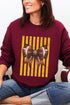 Yellow Gold Varsity Bow Heavy Blend Crew Sweatshirt