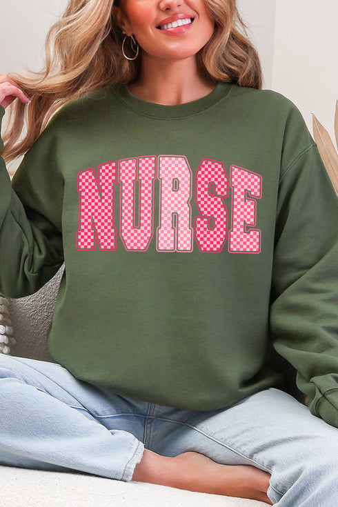 Checkered Care Heavy Blend Crew Sweatshirt