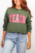 Checkered Teach Heavy Blend Crew Sweatshirt