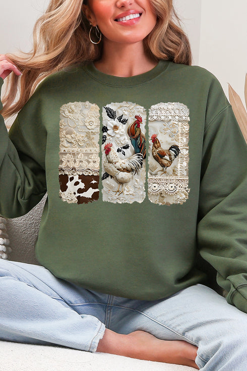 Chic 'n Lace Heavy Blend Crew Sweatshirt